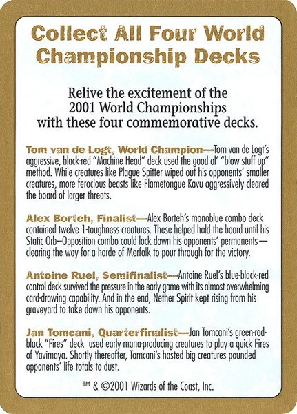 2001 World Championships Ad